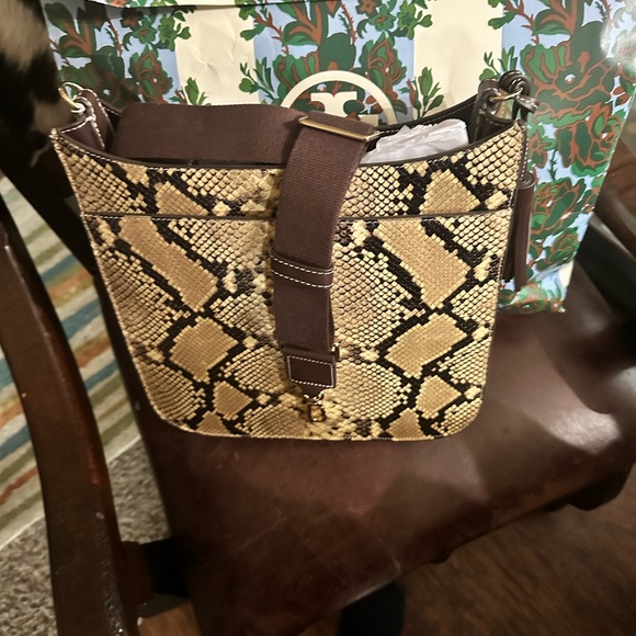 Snakeskin Tory Burch Crossbody - Picture 3 of 6